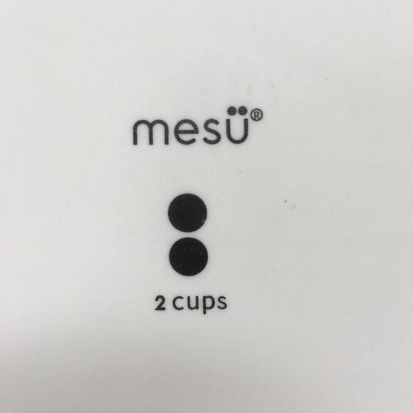 Mesu Nesting Measuring Bowls for Portion Control, White Pearl, Complete Set of 6 - Picture 7 of 8